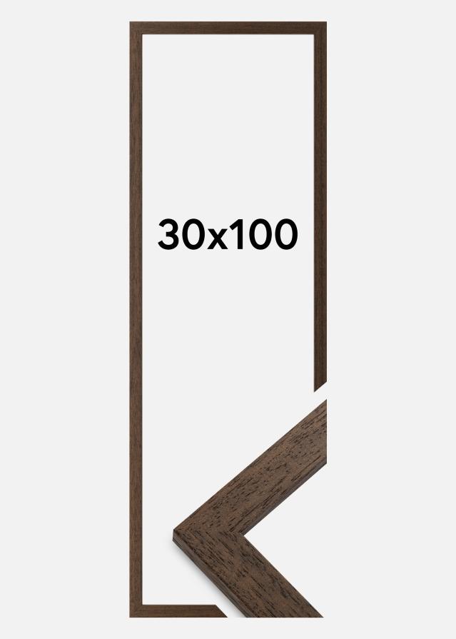 Moldura Brown Wood Vidro acrílico 30x100 cm