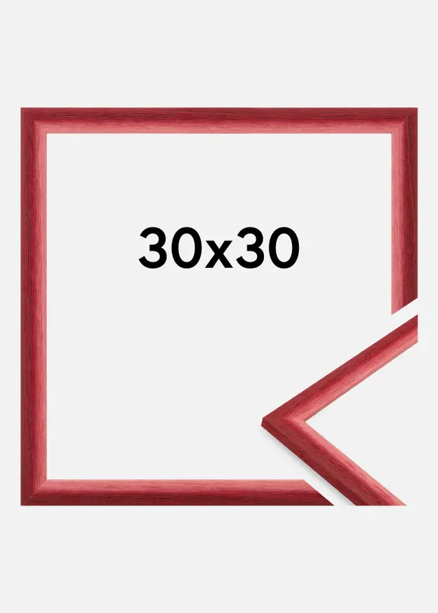 Moldura Cornwall Vidro acrílico Vermelho escuro 30x30 cm
