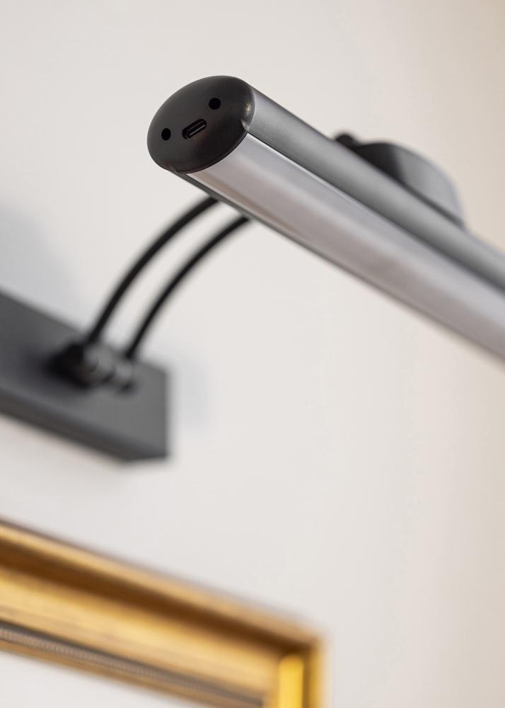 KAILA Lustre Alimentado por Bateria Iluminação de Quadros 32 cm - Preto