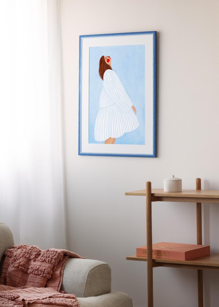 Moldura Cornwall Vidro acrílico Azul 42x59,4 cm (A2)