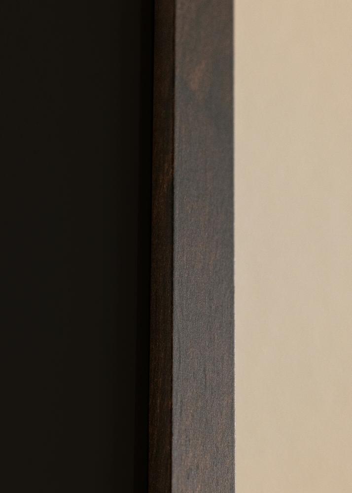 Moldura Trendy Nogueira 20x30 cm - Passe-partout Preto 10x20 cm