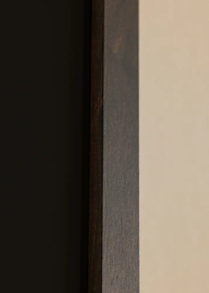 Moldura Trendy Nogueira 50x60 cm - Passe-partout Preto 40x50 cm