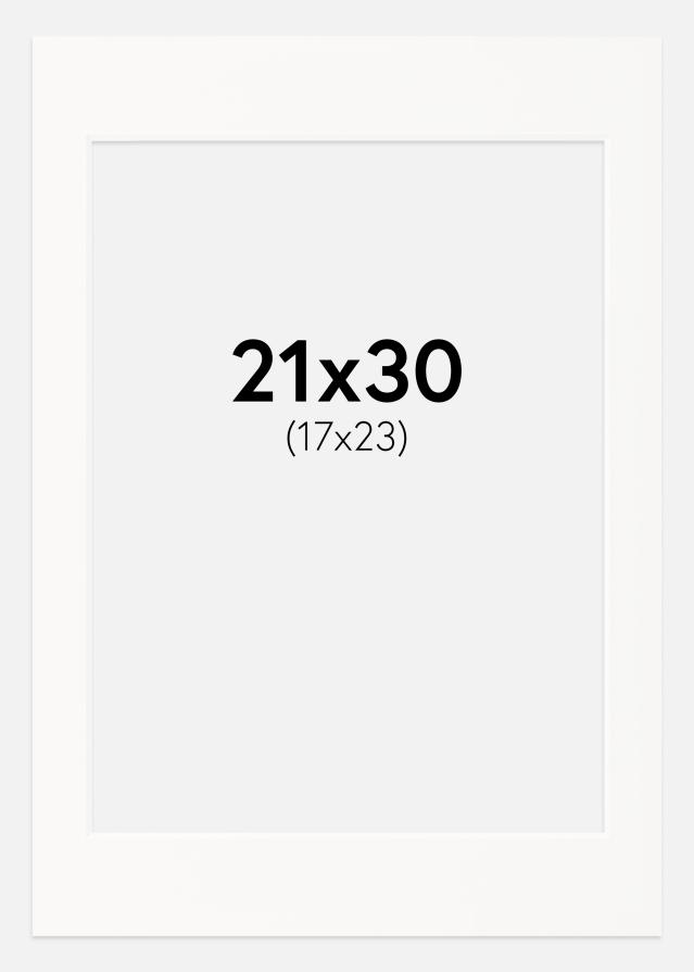 Passe-partout Offwhite (Bordo interior branco) 21x30 cm (17x23)