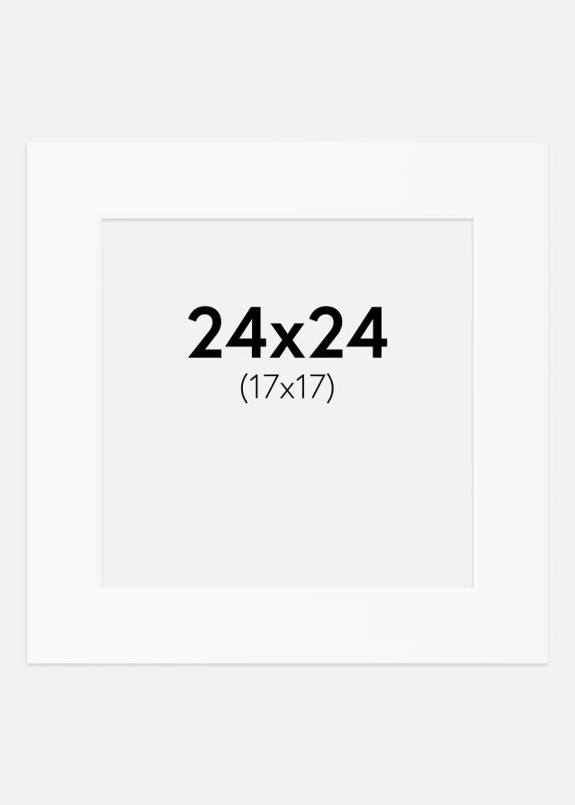 Passe-partout Offwhite (Bordo interior branco) 24x24 cm (17x17)