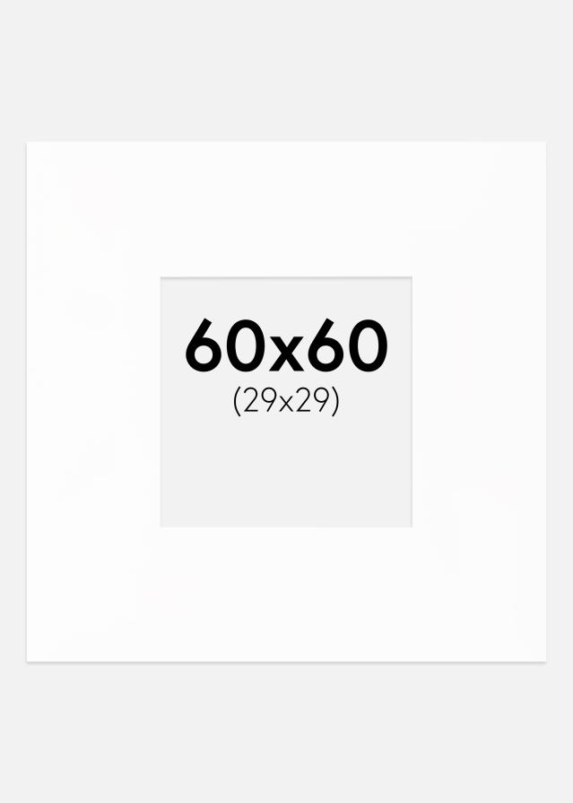 Passe-partout XXL Branco (Bordo interior branco) 60x60 cm (29x29)