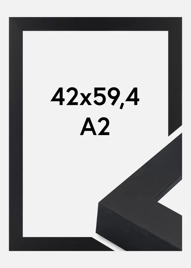 Moldura Wells Vidro acrílico Preto 42x59,4 cm (A2)