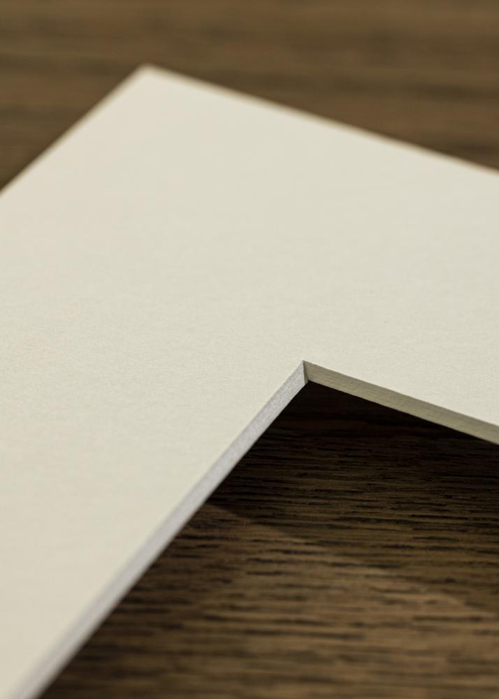 Passe-partout Branco puro - Por medida (bordo interior branco)