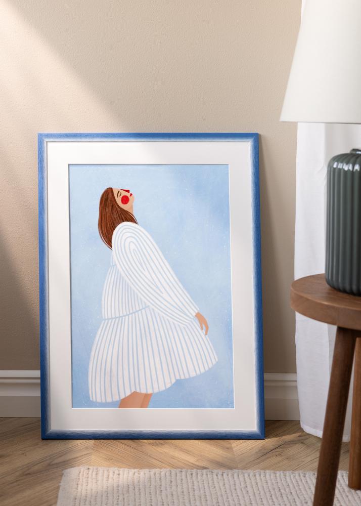 Moldura Cornwall Vidro acrílico Azul 42x59,4 cm (A2)