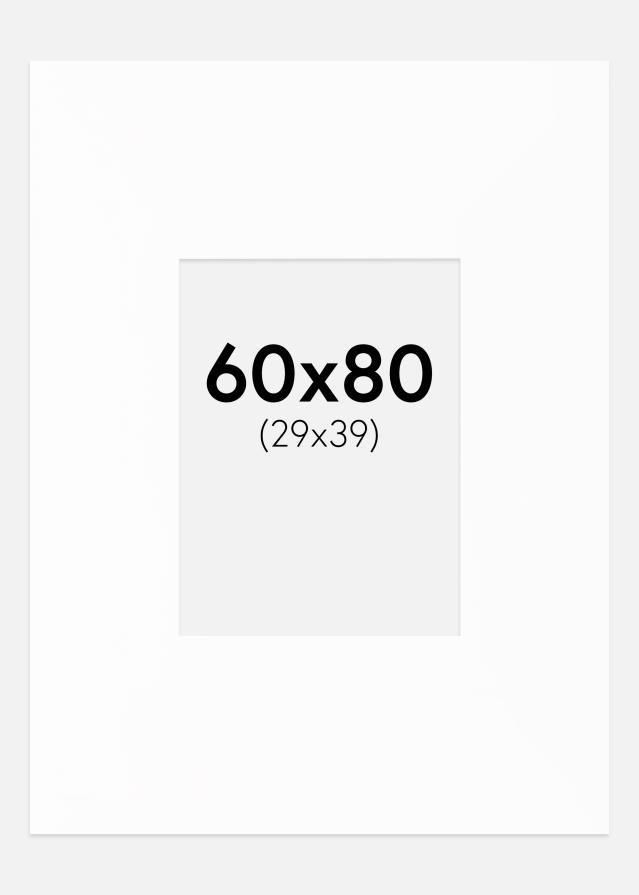 Passe-partout XXL Branco (Bordo interior branco) 60x80 cm (29x39)