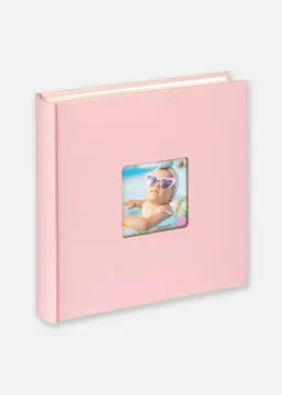 Fun Álbum de bebé Cor-de-rosa - 30x30 cm (100 Páginas brancas/50 folhas)
