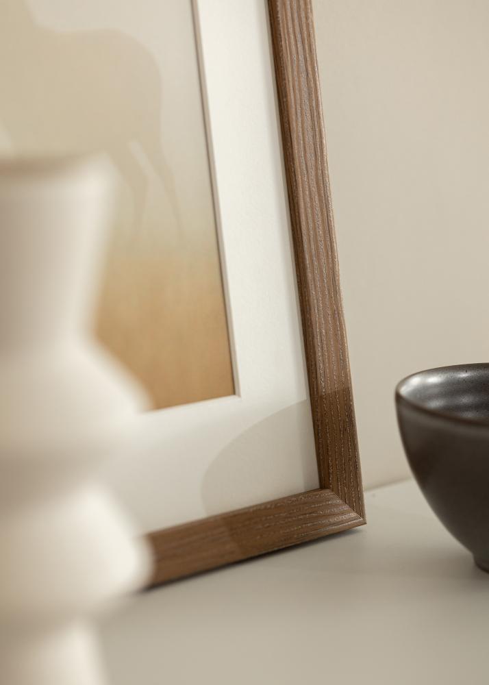 Moldura Fiorito Vidro acrílico Carvalho-escuro 40x50 cm