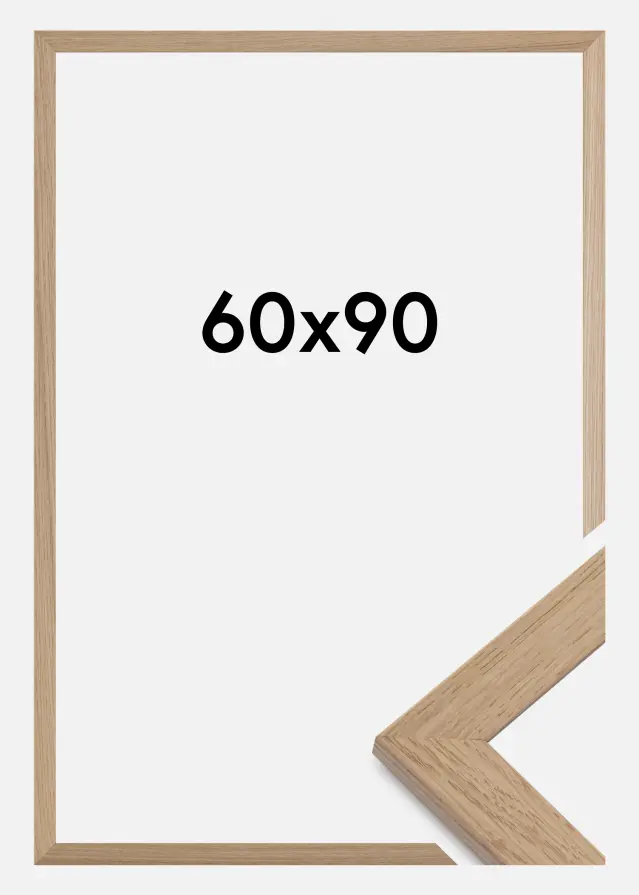 Moldura Trendline Vidro acrílico Carvalho 60x90 cm