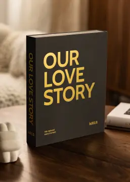 KAILA OUR LOVE story Black - Coffee Table Photo Álbum (60 Preto Páginas)