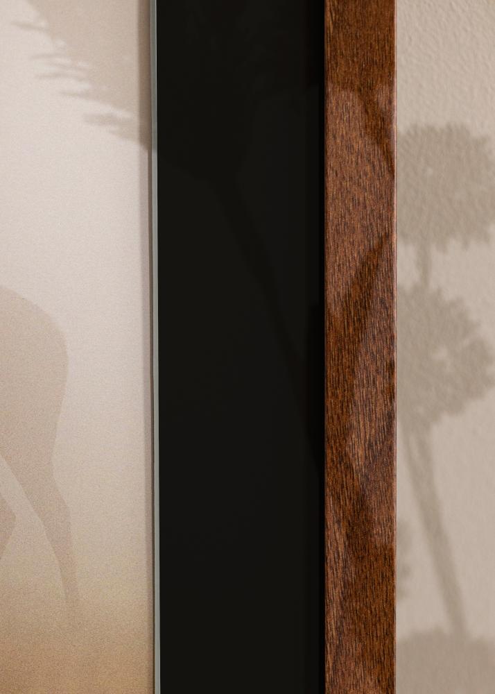 Moldura Stilren Warm Brown 40x50 cm - Passe-partout Preto 27x35 cm