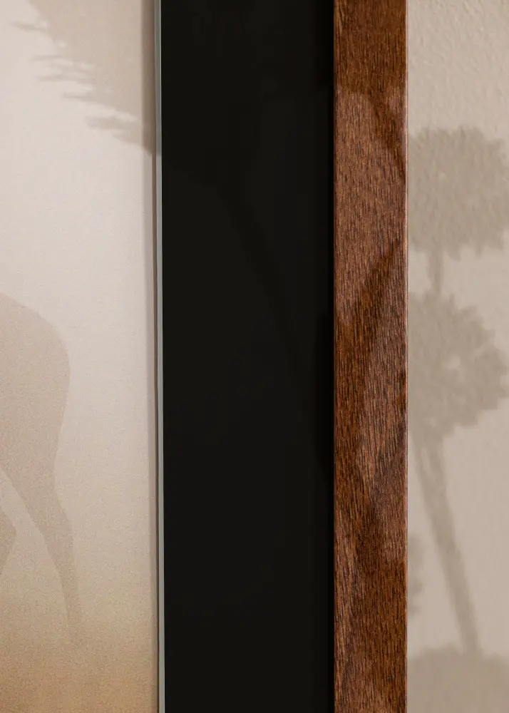 Moldura Stilren Warm Brown 50x70 cm - Passe-partout Preto 42x59,4 cm (A2)