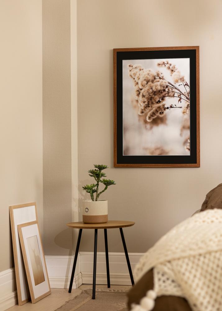 Moldura Stilren Warm Brown 40x50 cm - Passe-partout Preto 27x35 cm