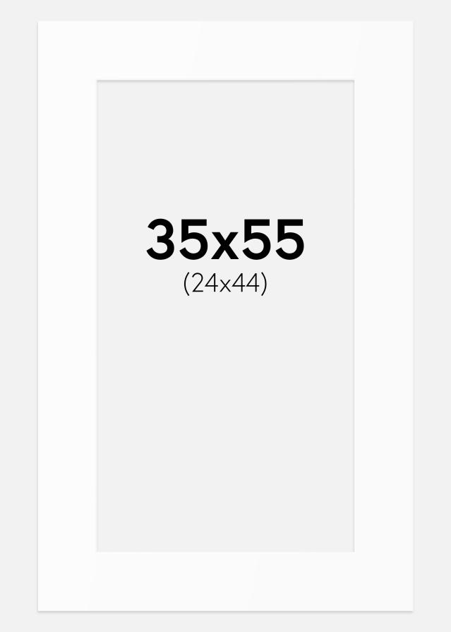 Passe-partout Branco Padrão (Bordo interior branco) 35x55 cm (24x44)