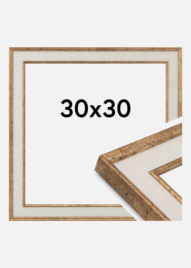 Moldura Dolly Vidro acrílico Ouro 30x30 cm