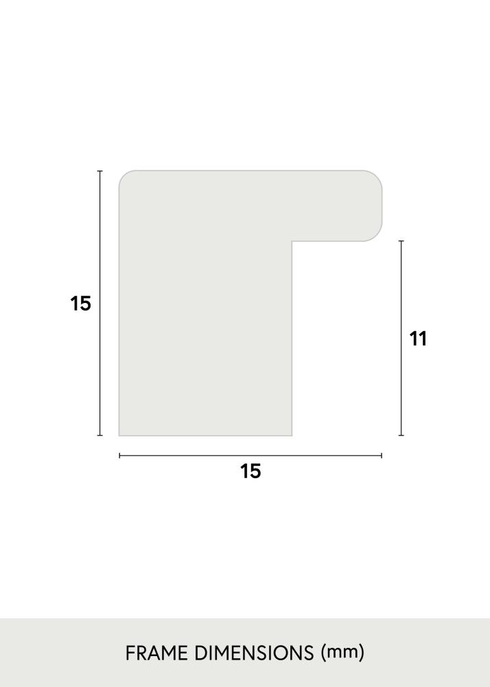 Moldura Vemdalen Vidro acrílico Carvalho 14x24 cm