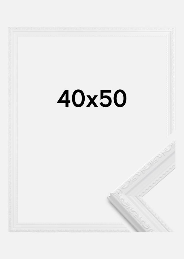 Moldura Abisko Vidro acrílico Branco 40x50 cm