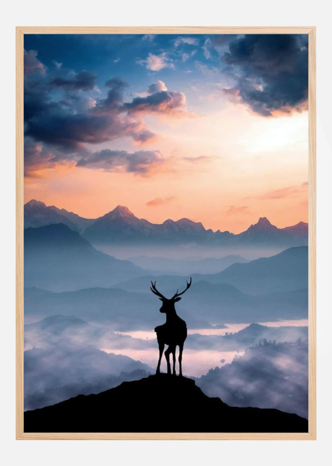 Product Image for Heavenly Blue Deer Póster (21x29.7 cm (A4))