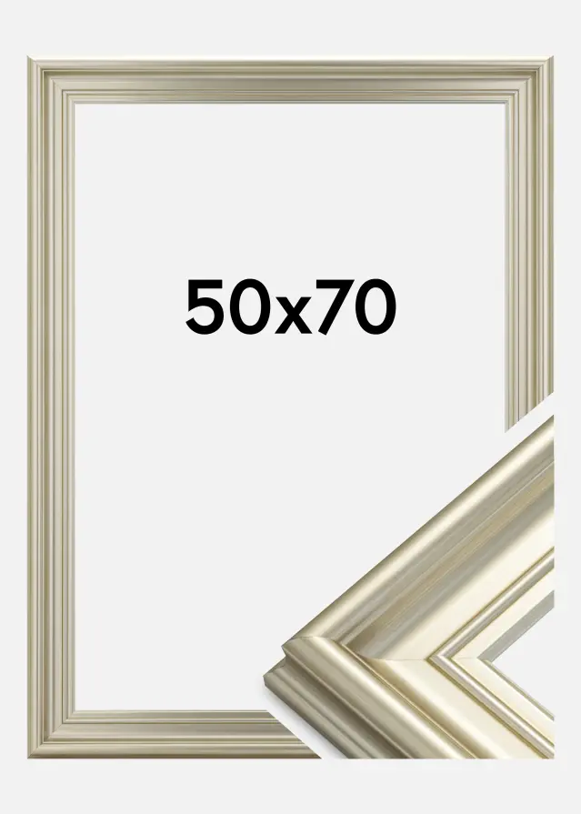 Moldura Mora Premium Prateado 50x70 cm