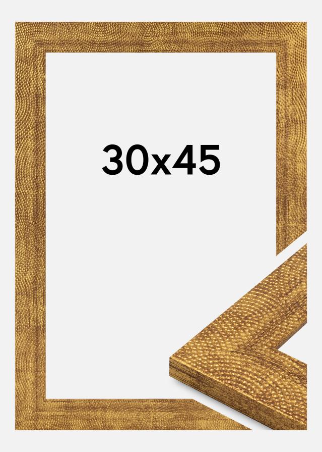 Moldura Linea Vidro acrílico Ouro 30x45 cm