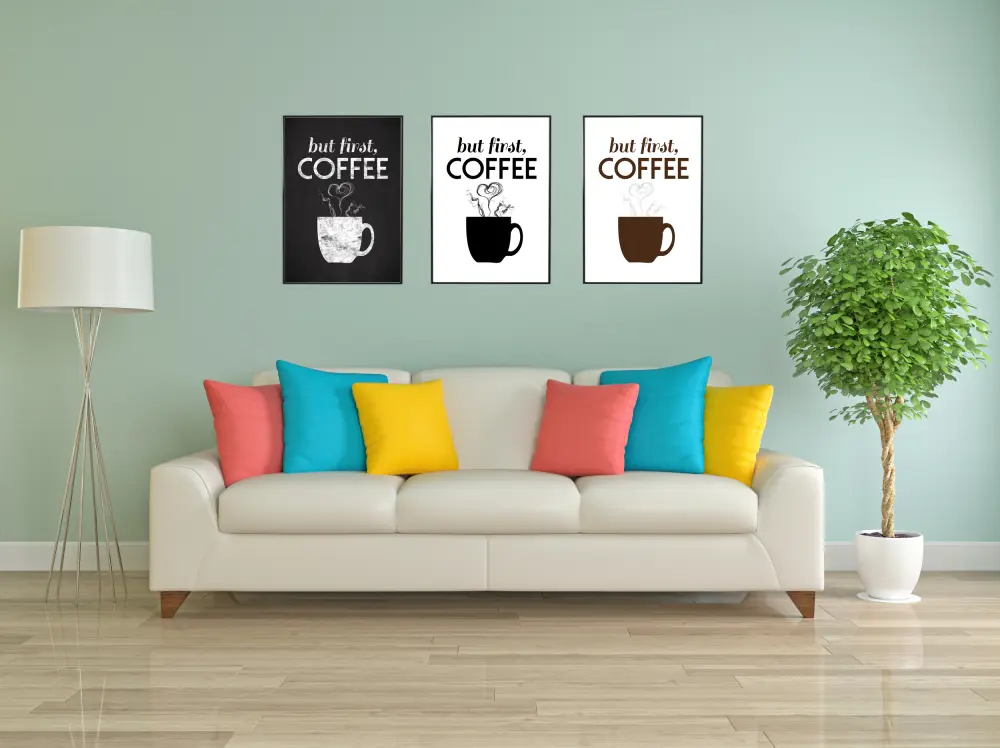 But first coffee - Preto Póster