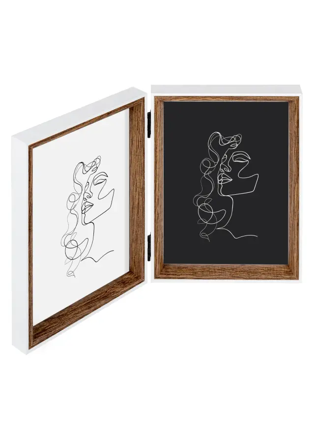 Silhouette Moldura dobrável Nogueira 13x18 cm - 2 Imagens