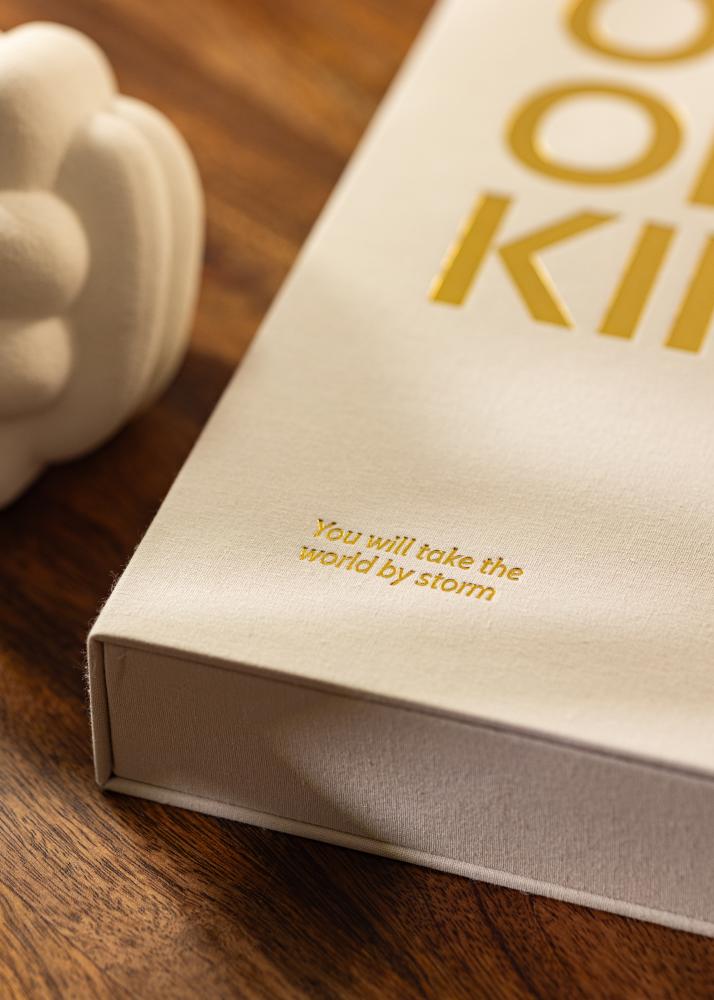 KAILA ONE OF A KIND Creme - Coffee Table Photo Álbum (60 Preto Páginas)