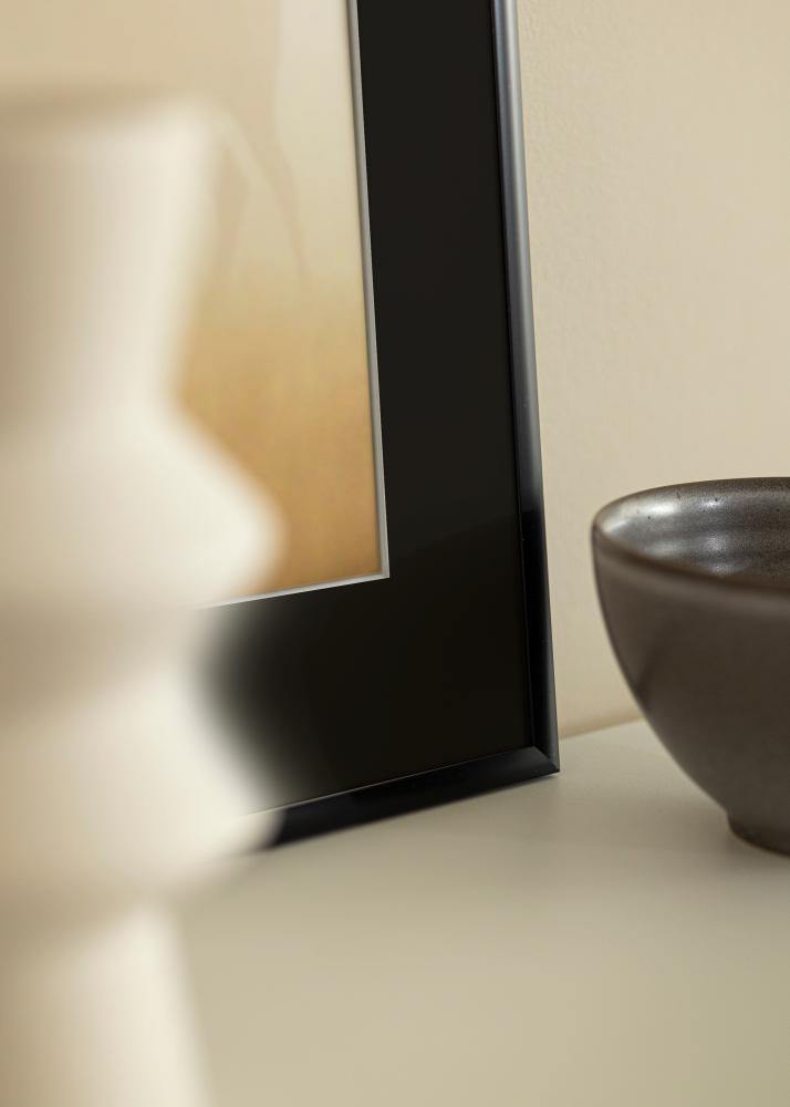 Moldura New Lifestyle Preto mate 30x40 cm - Passe-partout Preto 21x30 cm