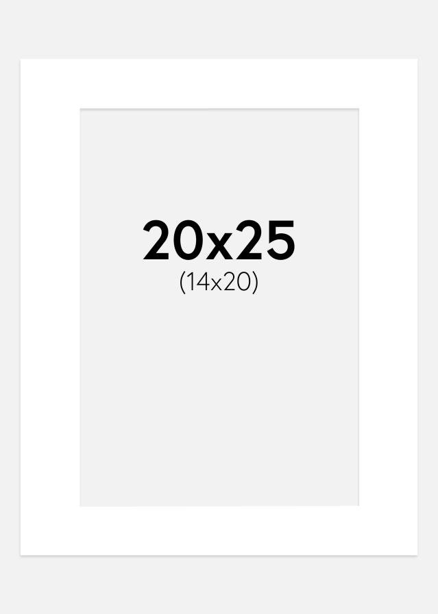 Passe-partout Branco puro (Bordo interior branco) 20x25 cm (14x20)