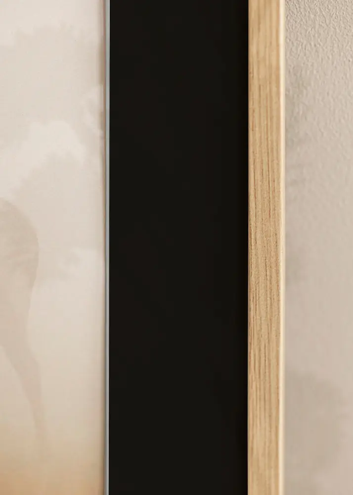 Moldura Galant Carvalho 30x40 cm - Passe-partout Preto 21x29,7 cm (A4)