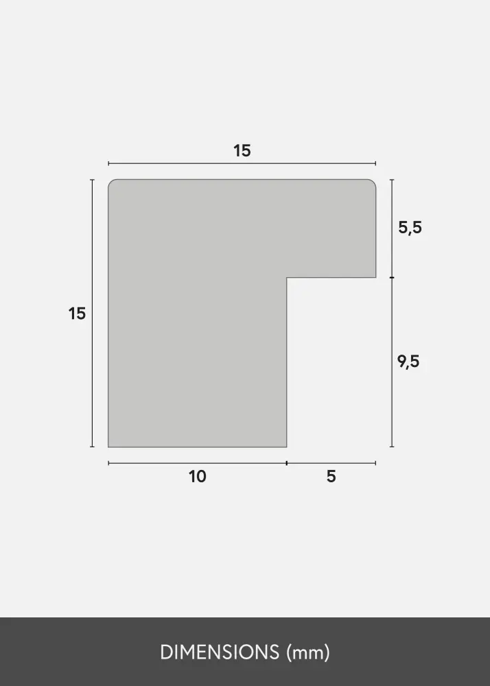 Moldura Trendy Branco 30x40 cm - Passe-partout Preto 21x29,7 cm (A4)