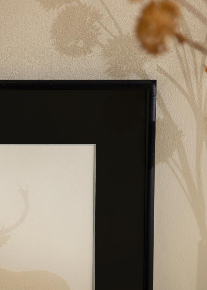 Moldura New Lifestyle Preto mate 30x40 cm - Passe-partout Preto 21x30 cm