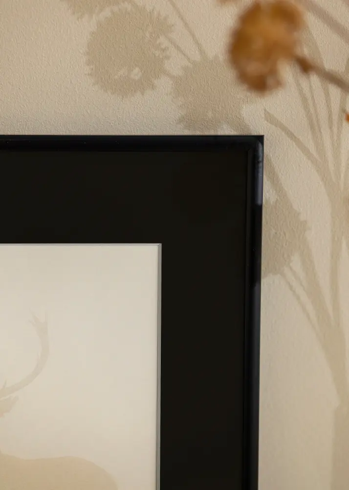 Moldura New Lifestyle Preto mate 50x70 cm - Passe-partout Preto 33x56 cm