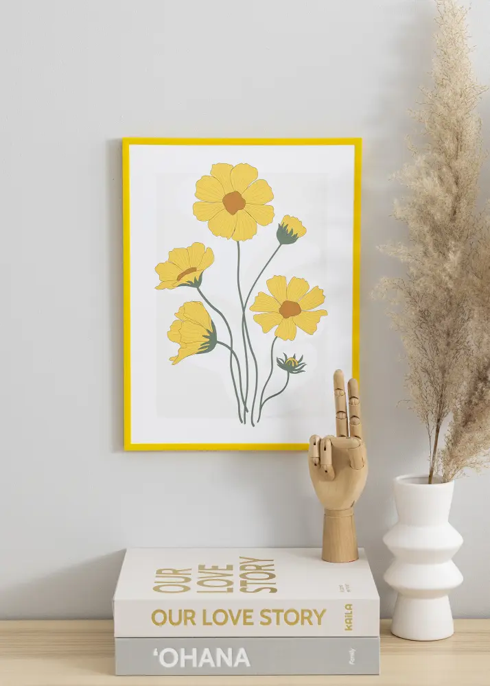 Moldura New Lifestyle Vidro acrílico Amarelo 42x59,4 cm (A2)