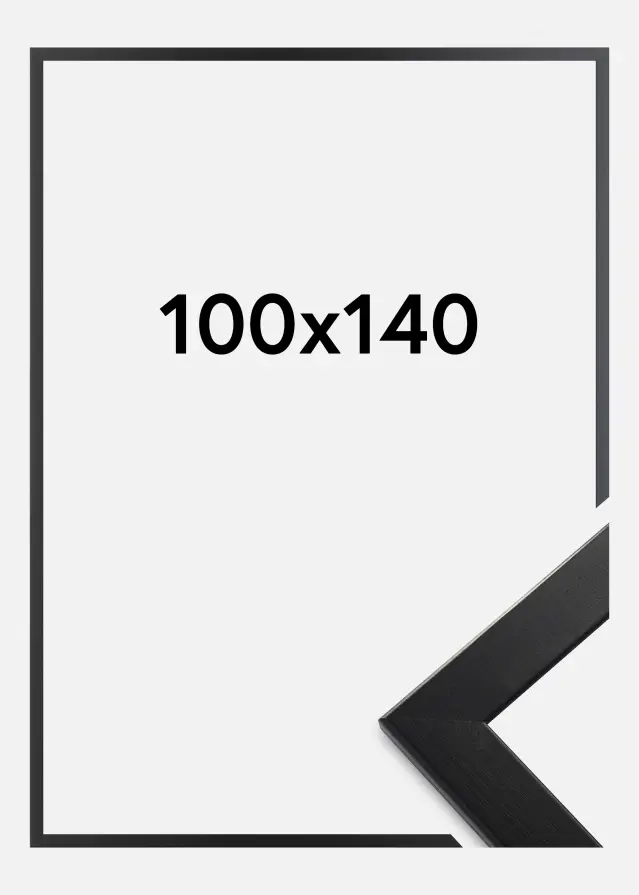 Moldura Trendline Vidro acrílico Preto 100x140 cm