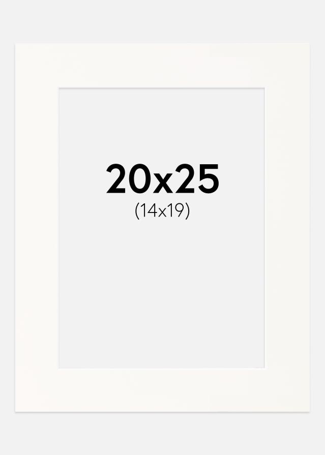 Passe-partout Antique White (Bordo interior branco) 20x25 cm (14x19)