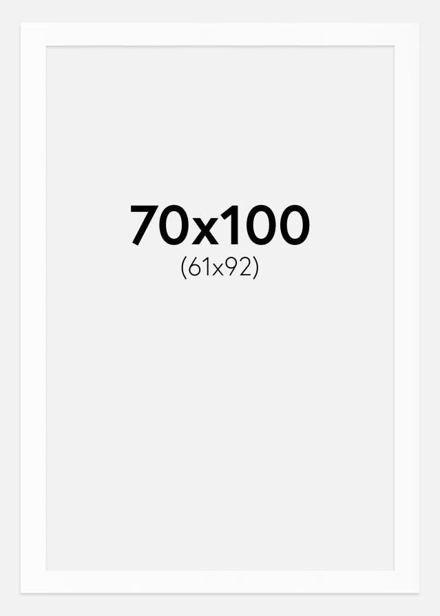 Passe-partout Branco Padrão (Bordo interior branco) 70x100 cm (61x92)