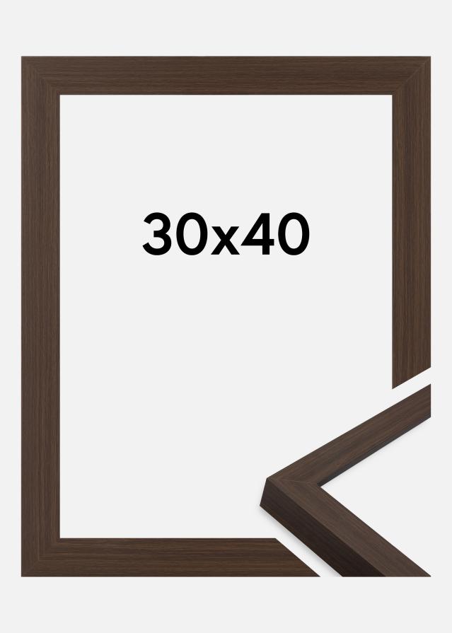 Moldura Wells Vidro acrílico Castanha 30x40 cm