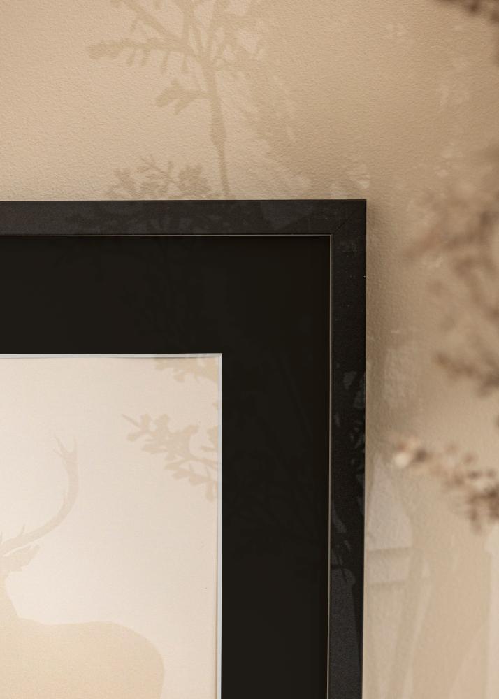 Moldura Trendy Preto 20x25 cm - Passe-partout Preto 14x18 cm