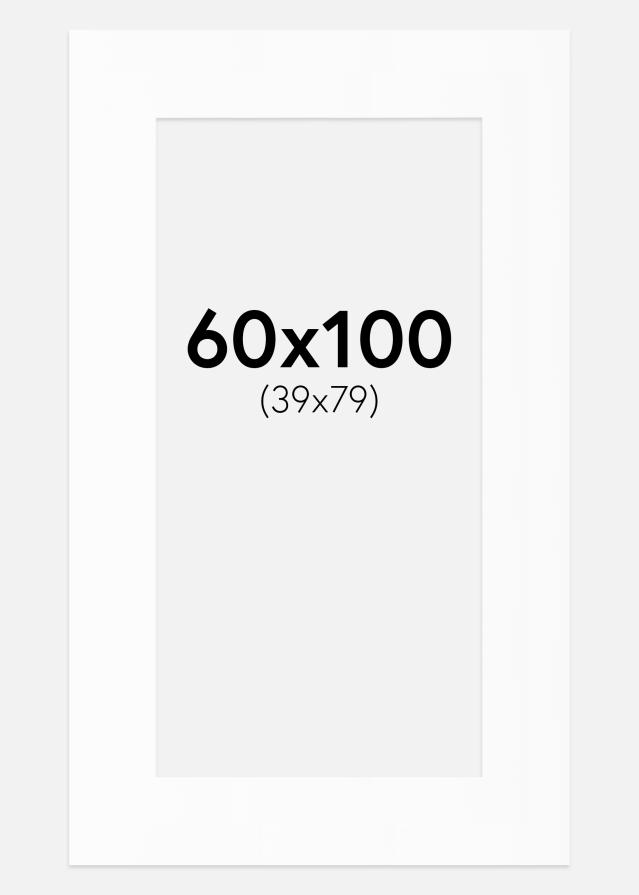 Passe-partout Branco Padrão (Bordo interior branco) 60x100 cm (39x79)