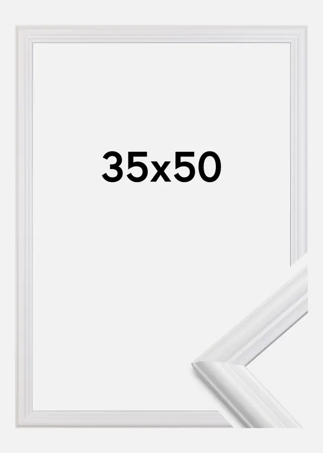 Moldura Siljan Vidro acrílico Branco 35x50 cm