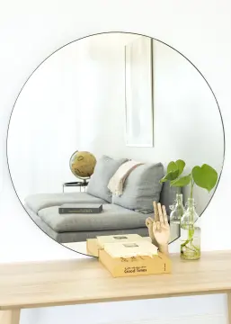 KAILA Round Mirror - Thin Black 100 cm Ø