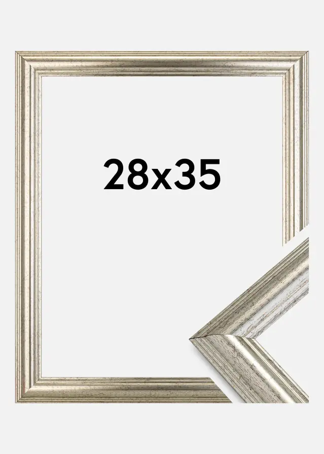 Moldura Västkusten Vidro acrílico Prateado 28x35 cm