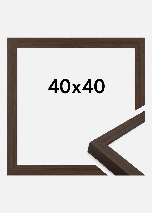 Moldura Wells Vidro acrílico Castanha 40x40 cm