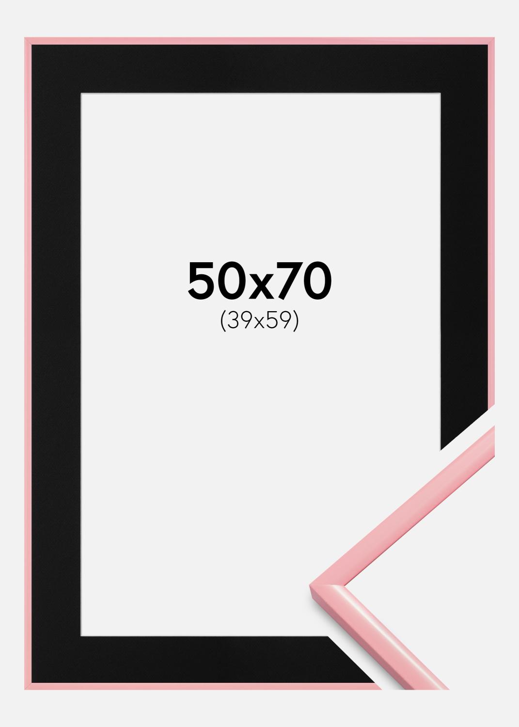 Product Image for Moldura New Lifestyle Cor-de-rosa 50x70 cm - Passe-partout Preto 40x60 cm