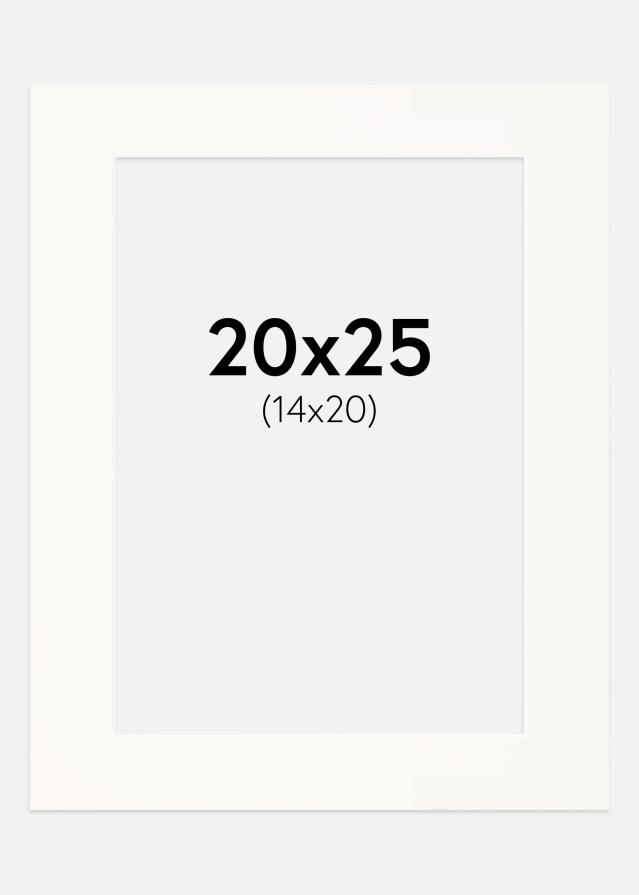 Passe-partout Antique White (Bordo interior branco) 20x25 cm (14x20)