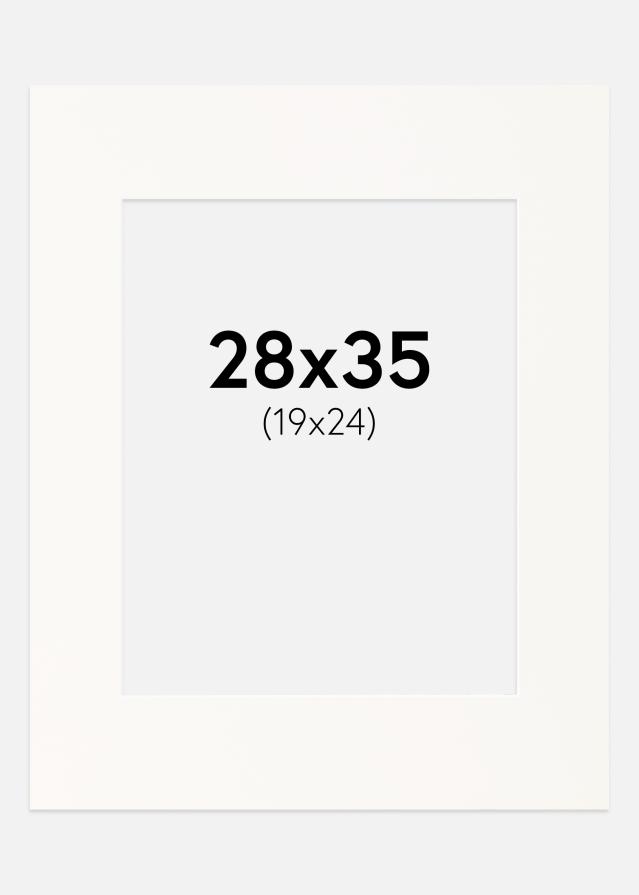 Passe-partout Antique White (Bordo interior branco) 28x35 cm (19x24)